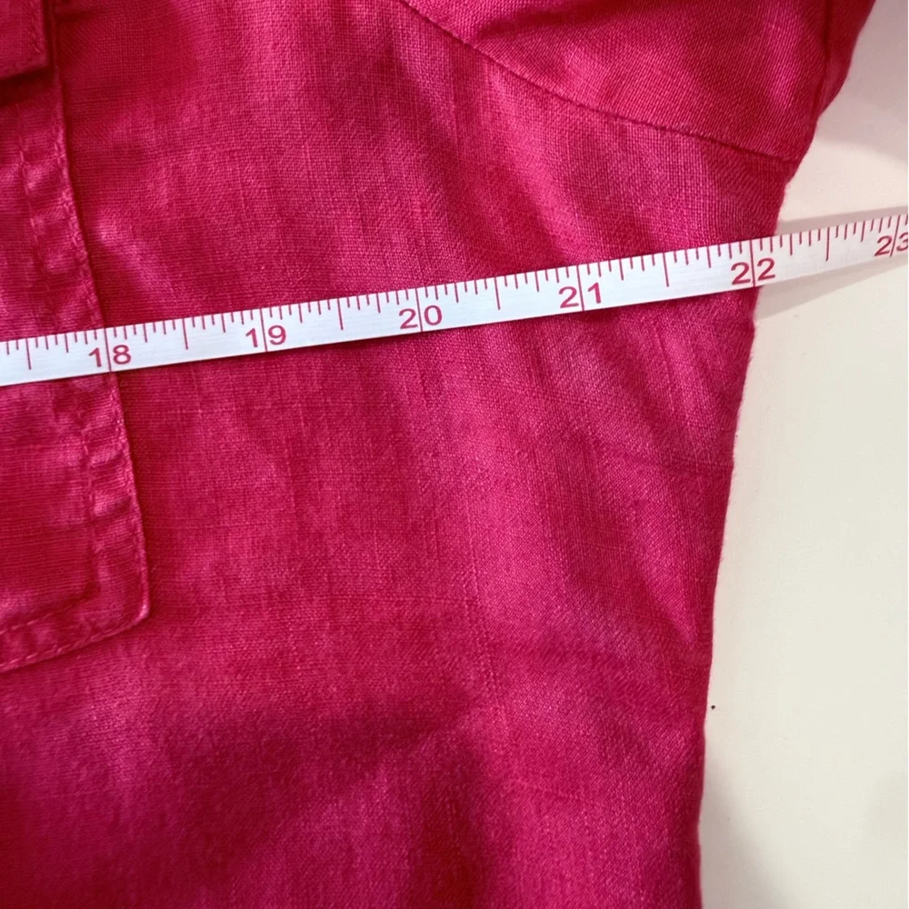 Lady Hathaway 100% Linen Button Down Shirt Summer Capsule Wardrobe size Large - Picture 8 of 9